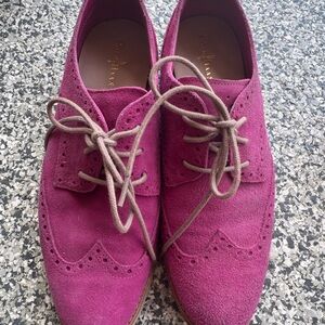 Cole Haan Women's Pink Suede Loafers